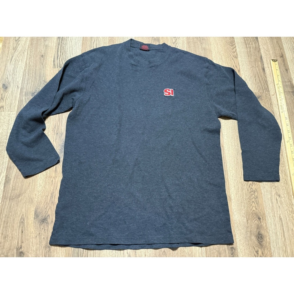 SI Sports Illustrated Shirt Men's Size XL Gray Red Long Sleeve Shirt